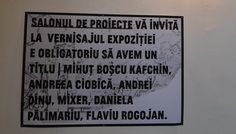 “E obligatoriu sa avem un titlu” – Expozitie la Salonul de Proiecte